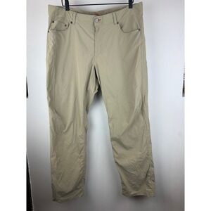 LL Bean Mens 38x32 Nylon Outdoor Hiking Cargo Pants Khaki Beige‎ 295059